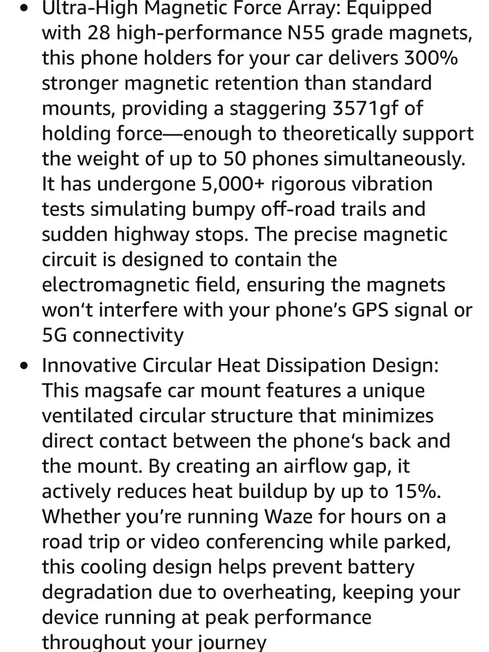 Car Phone Holder for Magsafe [125+ LB Strongest Suction]
